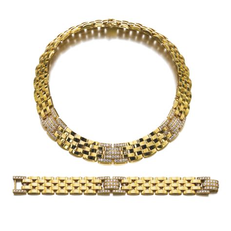 Diamond and gold parure, Maillon Panthère by Cartier (Co.) on.